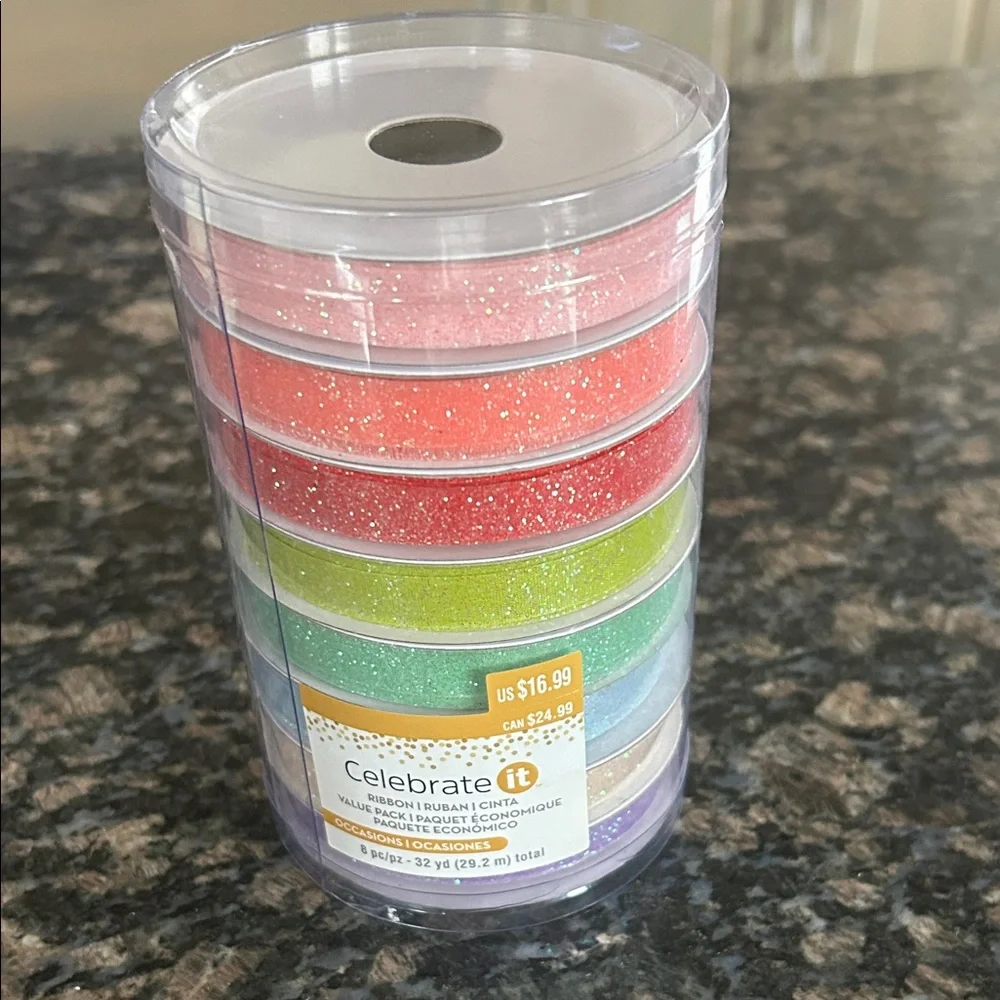 CELEBRATE IT SPARKLING RIBBON 8PC NWT